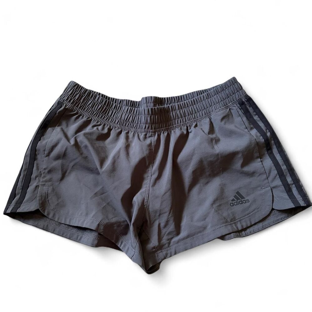 Adidas Women's Grey and Black Shorts